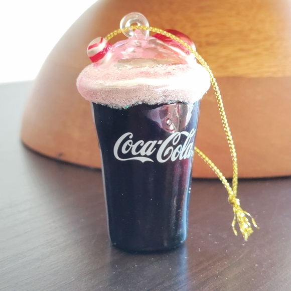 Glass Coca Cola "Cherry Coke Float" Holiday Ornament 2.4" - Picture 7 of 9
